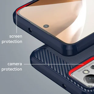 Carbon Case etui Xiaomi Redmi Note 11E /Redmi 10 5G / Redmi 10 Prime+ 5G / Poco M4 5G elastyczny silikonowy karbonowy pokrowiec niebieskie - Etui i futerały do telefonów - miniaturka - grafika 8