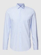 Koszule męskie - Koszula biznesowa o kroju slim fit z fakturowanym wzorem model ‘New Kent’ - miniaturka - grafika 1