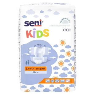 Seni Pieluchomajtki dla dzieci Kids Junior Super 20+ kg 30 szt. |   SE-094-JS30-G01 - Pieluchy - miniaturka - grafika 4