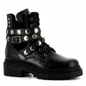 Botki damskie - Czarne botki damskie z ozdobami CARINII - Carinii - miniaturka - grafika 1