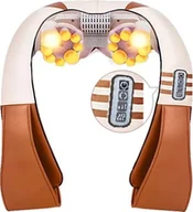 Masażery - Masażer Shiatsu karku i pleców, ogrzewanie podczerwienią, różne opcje kolorystyczne, brązowy, wtyczka UE - miniaturka - grafika 1