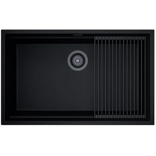 ZLEWOZMYWAK GLOBALO MIRALIO 80.1 BLACK/BL MAT - Zlewozmywaki - miniaturka - grafika 1