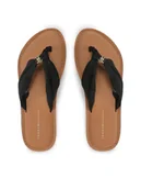 Klapki i japonki damskie - Tommy Hilfiger Japonki Th Elevated Beach Sandal FW0FW06985 Czarny - miniaturka - grafika 1