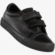 Buty dla dziewczynek - Trampki Dziecięce Ekoskóra Buty Na Rzepy Sportowe Czarne Apawwa RC14 Czarny 36 - miniaturka - grafika 1