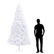 Choinki - vidaXL Sztuczna choinka, 300 cm, biała - miniaturka - grafika 1