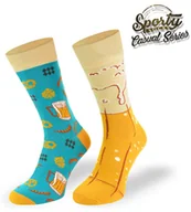 Skarpetki męskie - Kolorowe asymetryczne skarpetki, Piwko, 43/46 - miniaturka - grafika 1