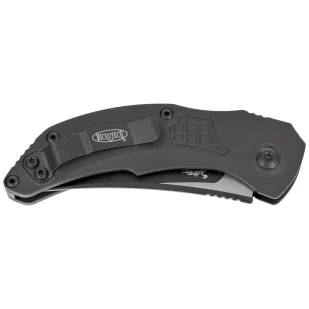 Nóż automatyczny Microtech Brachial Auto Black Alumunium, Black M390 by Bastinelli and Tony Marfione (268A-1T) - Noże - miniaturka - grafika 6