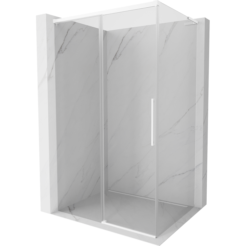 Mexen Rox L kabina prysznicowa rozsuwana 100 x 90 cm, transparent, biała - 8C2L-100-090-20-00