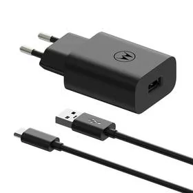 Motorola Ładowarka sieciowa TurboPower 20W, 1x USB + USB-C kabel 1m MOM000070 Czarna - Ładowarki do telefonów - miniaturka - grafika 1