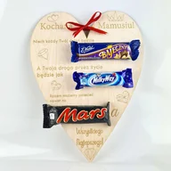 Gadżety dla niej i dla niego - Serce z batonikami Kochana mamusiu Prezent - miniaturka - grafika 1