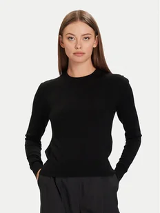 Calvin Klein Sweter LV044D370G Czarny Regular Fit - Swetry damskie - miniaturka - grafika 1