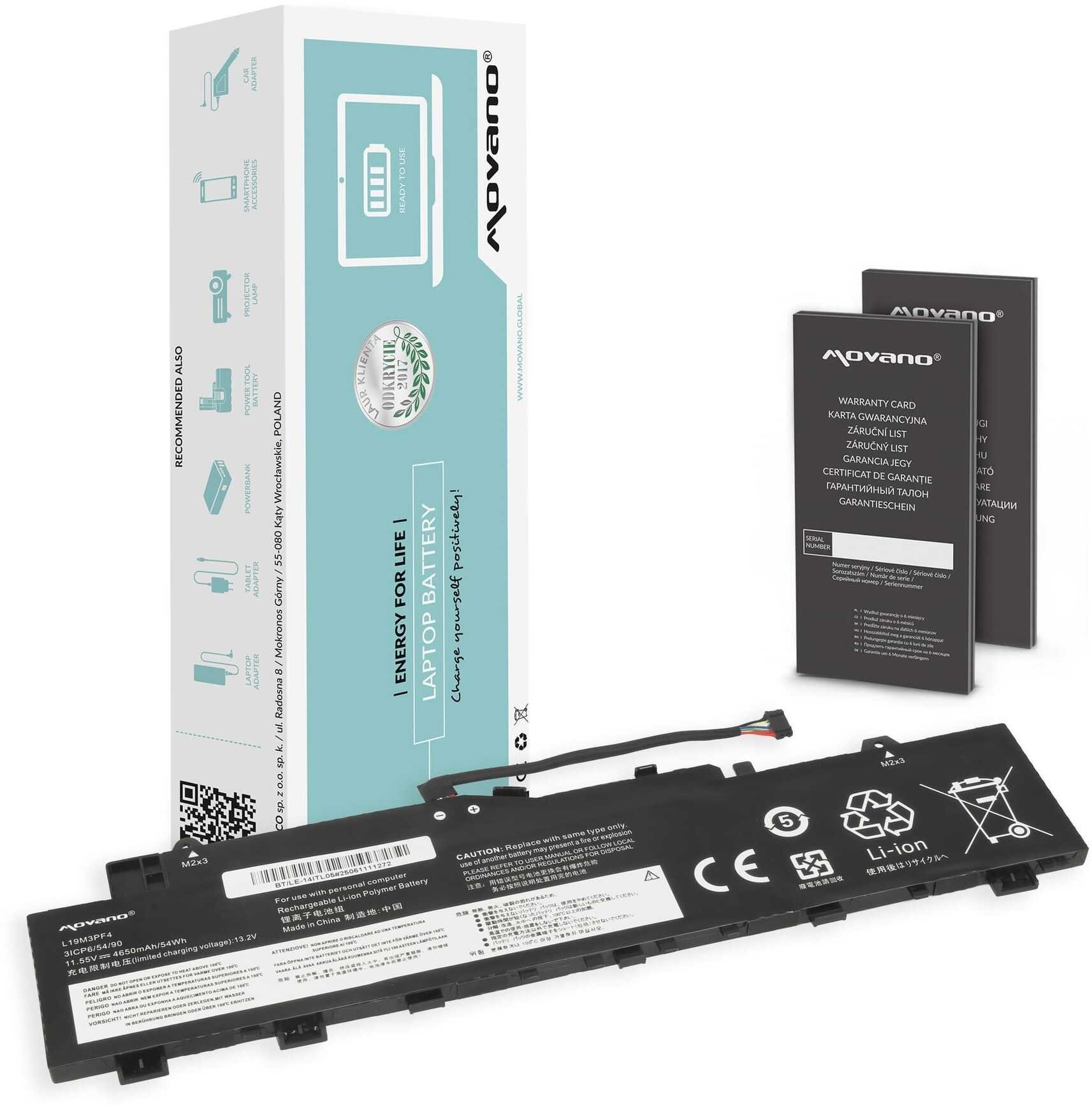Bateria Movano Bateria Movano do Lenovo IdeaPad 5 14ALC05 14ITL05