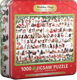 Puzzle 1000 Tin Holiday Dogs 8051-0939 - Puzzle - miniaturka - grafika 1