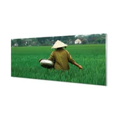 Tablice i flipcharty - Panel szklany klej Człowiek trawa 125x50 cm - miniaturka - grafika 1