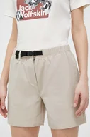 Spodenki damskie - Jack Wolfskin szorty 10 damskie kolor beżowy gładkie medium waist - miniaturka - grafika 1
