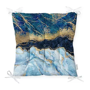 Poduszka na krzesło Minimalist Cushion Covers Blue Marble, 40x40 cm - Poduszki na krzesła - miniaturka - grafika 1