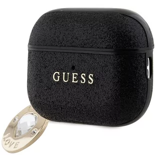 Guess GUAP2PGEHCDK AirPods Pro 2 cover czarny/black Fixed Glitter Heart Diamond Charm - Akcesoria do słuchawek - miniaturka - grafika 3