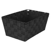 Pojemniki łazienkowe - Organizer DOMI 13 x 30 x 20 cm pleciony czarny - miniaturka - grafika 1