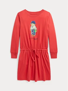 Polo Ralph Lauren Sukienka codzienna 312909702001 Czerwony Regular Fit - Sukienki i spódniczki dla dziewczynek - miniaturka - grafika 1