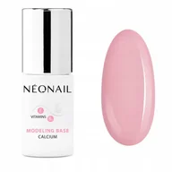 Lakiery hybrydowe - NeoNail MODELING BASE CALCIUM - Kolorowa baza hybrydowa - 7,2 ml - 8621-7 NEUTRAL PINK - miniaturka - grafika 1