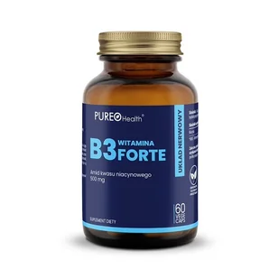 PUREO Health Witamina B3 Niacyna 500 mg, 60 Kapsułek - Witaminy i minerały - miniaturka - grafika 1