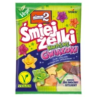 Żelki - Nimm2, żelki owocowe Śmiejżelki Kwaśne Gwiazdki, 90g - miniaturka - grafika 1