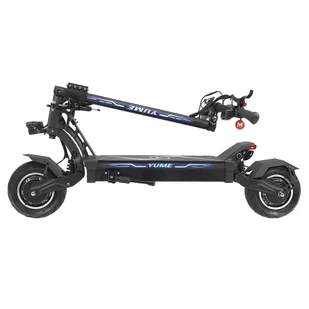 Składana hulajnoga elektryczna YUME HAWK Pro, drogowe opony bezdętkowe 10x4,5 cali, silnik 3000W*2, bateria 60V 30Ah - Hulajnogi elektryczne - miniaturka - grafika 5