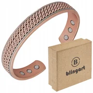 Bransolety męskie - BLINGART Bransoletka miedziana męska magnetyczna BANGLA regulowana PREZENT - miniaturka - grafika 1