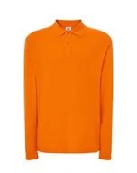 Odzież medyczna - Koszulka polo medyczna męska pomarańczowa rękaw długi S - miniaturka - grafika 1