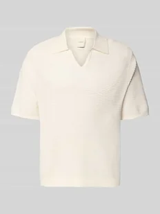 Koszulka polo o kroju regular fit z dekoltem w serek - Koszulki męskie - miniaturka - grafika 1