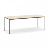 Stoły - B2B Partner Stół do jadalni 2000 x 800 mm, blat brzoza, nogi ciemnoszare 555708 - miniaturka - grafika 1