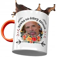 Kubki - Kubek Pomarańczowy Janusz Korwin Mikke na Prezent z Nadrukiem ze Zdjęciem+ Opakowanie na prezent (wzór 01) - miniaturka - grafika 1