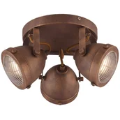 Lampy sufitowe - Candellux FRODO LAMPA SUFITOWA PLAFON 3X40W GU10 RDZAWY - miniaturka - grafika 1