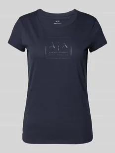 T-shirt z nadrukiem z logo - Koszulki i topy damskie - miniaturka - grafika 1