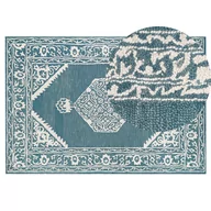 Dywany - Lumarko Dywan wełniany 140 x 200 cm biało-niebieski GEVAS - miniaturka - grafika 1