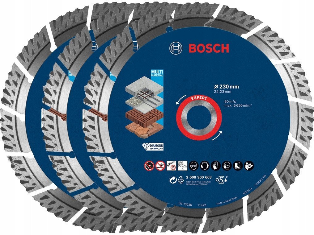Bosch TARCZA DIAMENTOWA 3pc230mm bundle+knif