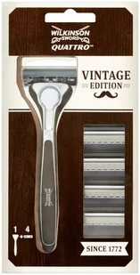 Wilkinson Sword Sword Quattro Vintage Edition maszynka do golenia zapasowe ostrza 4 szt - Maszynki do golenia i wkłady - miniaturka - grafika 1