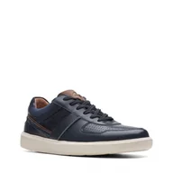 Półbuty męskie - Clarks Cambro Race [Navy Combi Leather] - Rozmiar 42 - miniaturka - grafika 1