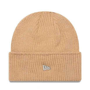Czapka New Era Ne Wide Cuff Beanie 60565427 Beżowy - Czapki damskie - miniaturka - grafika 1