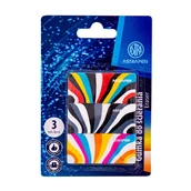 Gumki biurowe - Gumka Kolorowe Paski Astra 3 Szt. - miniaturka - grafika 1