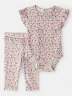 Body dla niemowląt - carter's 2-częściowy zestaw w kolorze kremowo-jasnoróżowym - miniaturka - grafika 1