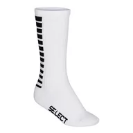 Piłka ręczna - Skarpety piłkarskie treningowe męskie długie Select Striped białe - miniaturka - grafika 1