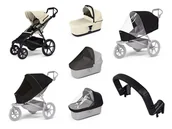 Wózki dziecięce - Wózek miejski Thule Urban Glide 4-wheel Soft beige + Bassinet Soft beige SET 7in1 - miniaturka - grafika 1