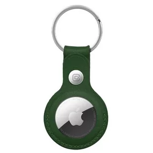 Brelok CRONG Leather Case Key Ring do Apple AirTag Zielony - Pozostałe akcesoria do telefonów - miniaturka - grafika 1
