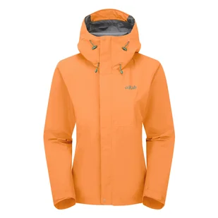 Damska kurtka przeciwdeszczowa Rab Women's Downpour Jacket melba - 10 - Kurtki damskie - miniaturka - grafika 1