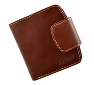 Portfele - BARTEX 1005D-ID skórzany portfel damski cognac * RFID 1005D-ID - miniaturka - grafika 1