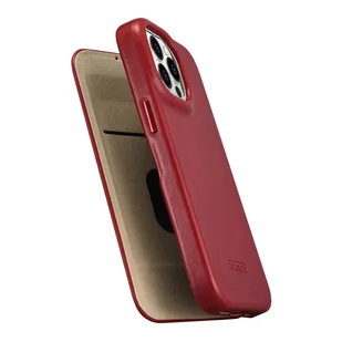 iCarer CE Oil Wax Premium Leather Folio Case skórzane etui iPhone 14 Pro Max z klapką magnetyczne MagSafe czerwony (AKI14220708-RD) - Etui i futerały do telefonów - miniaturka - grafika 10