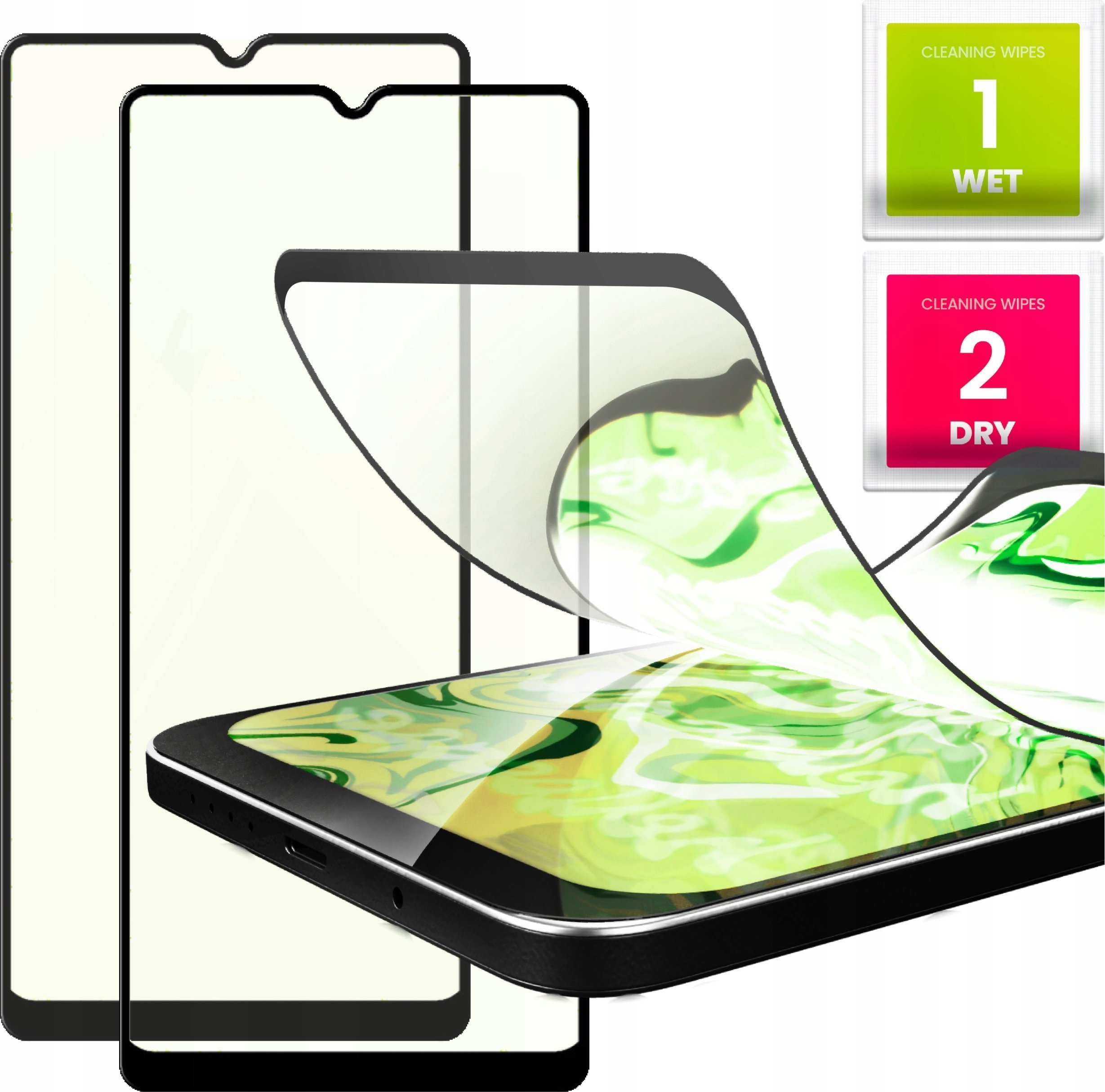 Hello Case 2x Szkło Hybrydowe do Samsung Galaxy A10 9H, 5D, ochronne, na cały ekran