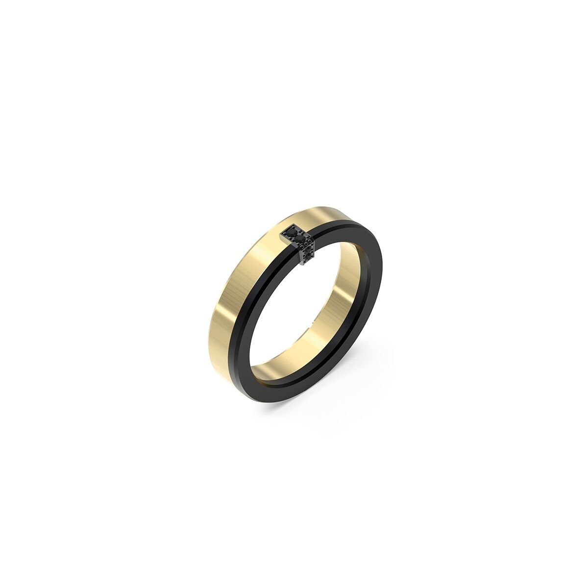 Pierścień Męski Guess JUMR05106JWYG66 Złoty Czarny 26