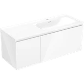 Szafki łazienkowe - Mexen Orio szafka łazienkowa 120 cm z umywalką Vela prawą, 1S, 1D, biała połysk - 91A13-12047-3-BBFF00-W23P00 - miniaturka - grafika 1